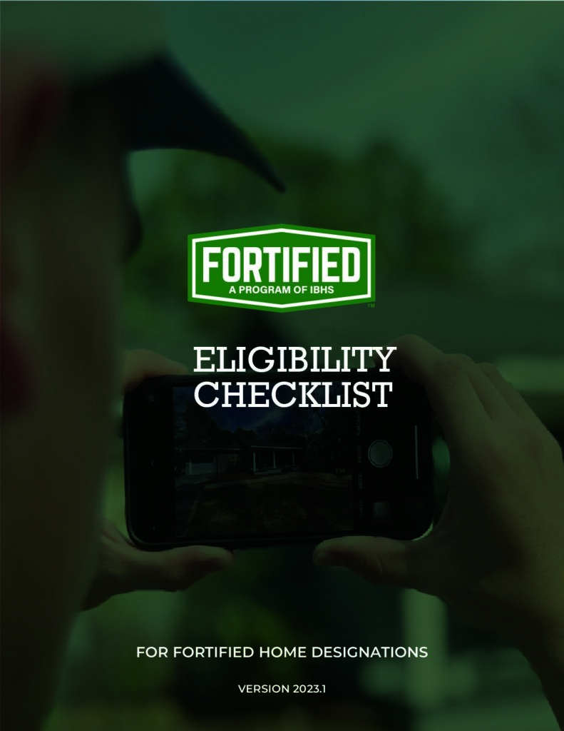 Eligibility Checklist for FORTIFIED Home Designations