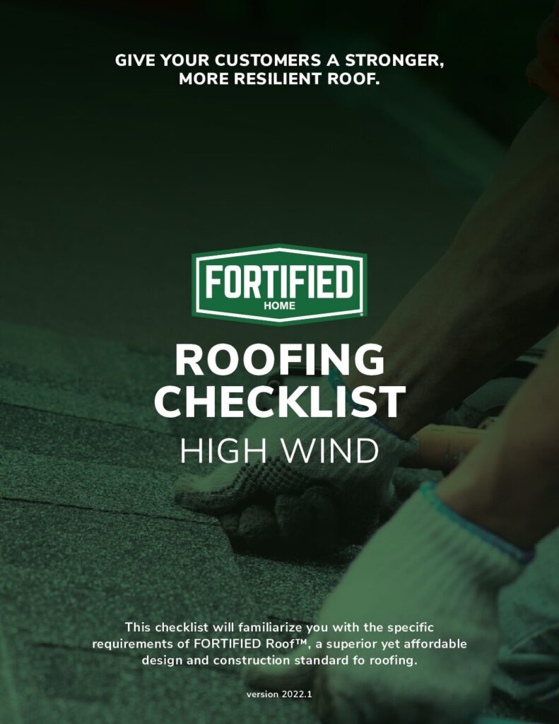 Re-Roofing Checklist – High Wind