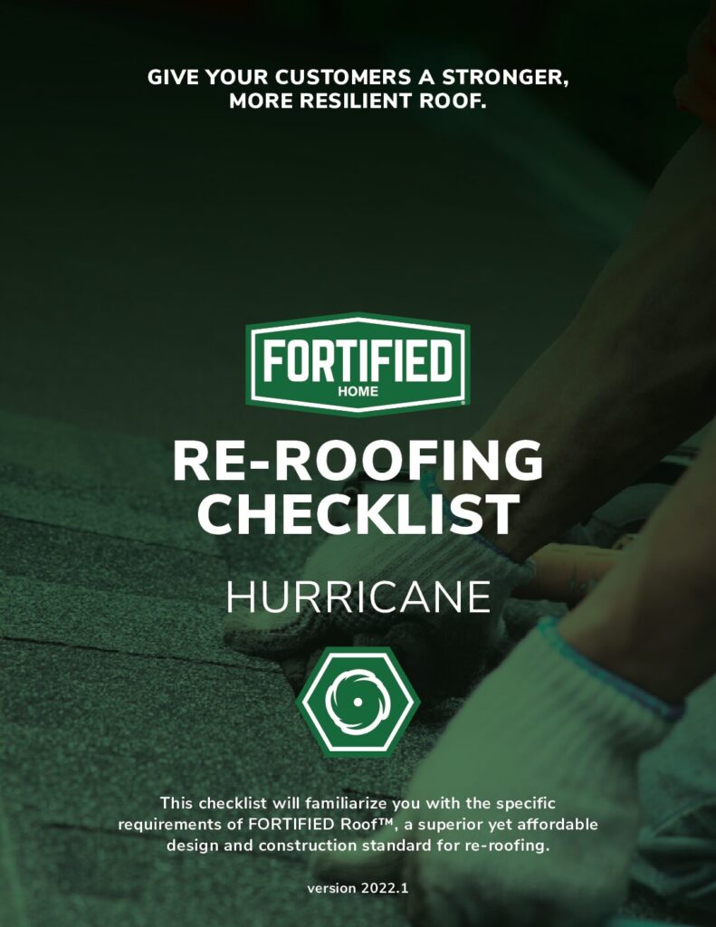 Re-Roofing Checklist – Hurricane